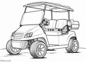 Golf Cart Coloring Page #1204119104