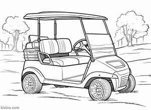 Golf Cart Coloring Page #164437261