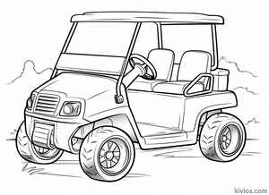 Golf Cart Coloring Page #165012857