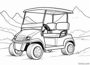 Golf Cart Coloring Page #2061126071