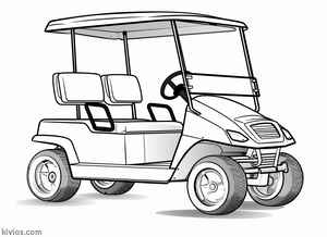 Golf Cart Coloring Page #2156030389