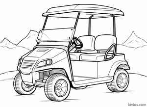 Golf Cart Coloring Page #231378644