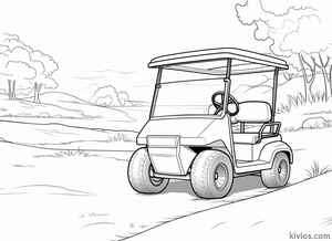 Golf Cart Coloring Page #254416948