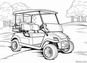 Golf Cart Coloring Page #259234833