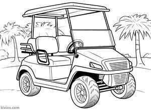 Golf Cart Coloring Page #3093928916