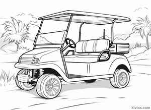 Golf Cart Coloring Page #3099312192