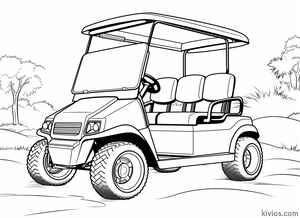 Golf Cart Coloring Page #3250122621
