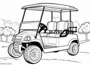 Golf Cart Coloring Page #566125526