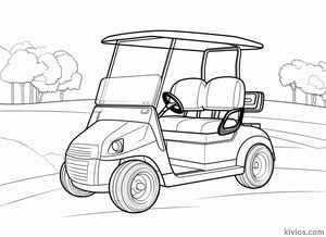 Golf Cart Coloring Page #738914770