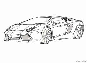 Lamborghini Aventador Coloring Page #227825734