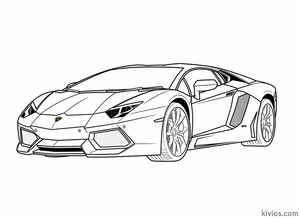 Lamborghini Aventador Coloring Page #237397345