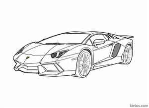 Lamborghini Aventador Coloring Page #2615929983