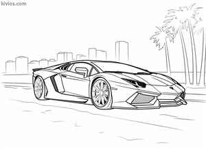 Lamborghini Aventador Coloring Page #309767120