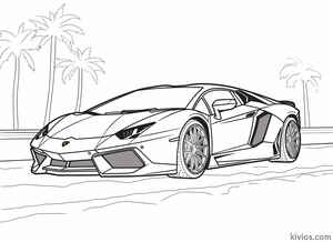 Lamborghini Aventador Coloring Page #436614459