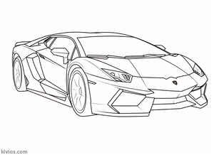 Lamborghini Aventador Coloring Page #44609451