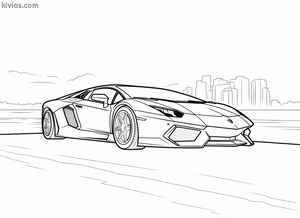 Lamborghini Aventador Coloring Page #9219048
