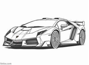 Lamborghini Veneno Coloring Page #1170811518