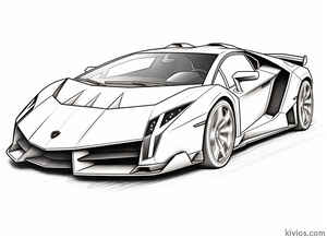 Lamborghini Veneno Coloring Page #238953234