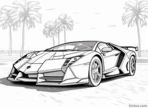 Lamborghini Veneno Coloring Page #274842631