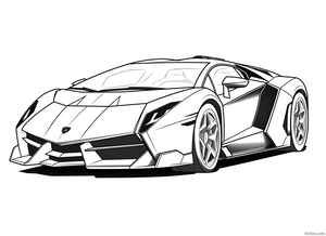 Lamborghini Veneno Coloring Page #2873132455