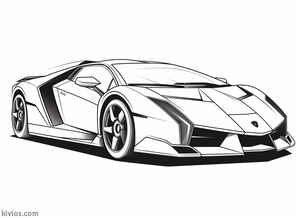 Lamborghini Veneno Coloring Page #3004614234