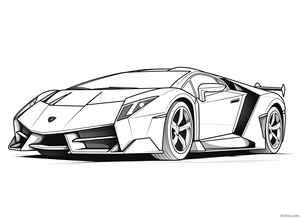 Lamborghini Veneno Coloring Page #422519079