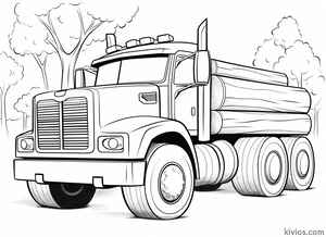 Log Truck Coloring Page #1339922526