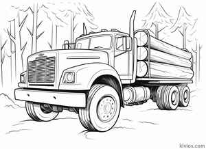 Log Truck Coloring Page #146891612