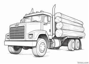 Log Truck Coloring Page #1675522125