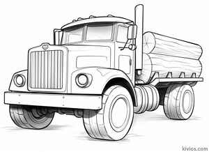 Log Truck Coloring Page #17130622