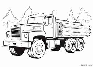 Log Truck Coloring Page #171426988