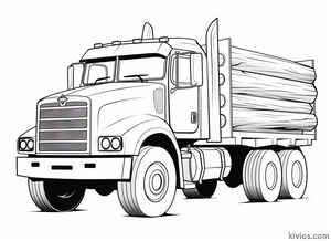 Log Truck Coloring Page #2178824215