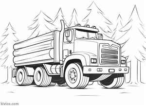 Log Truck Coloring Page #217905399