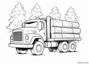 Log Truck Coloring Page #2198914105