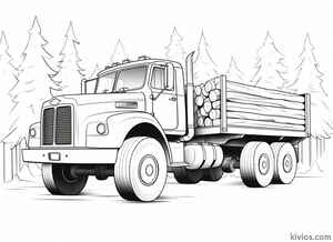 Log Truck Coloring Page #2435416670