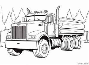 Log Truck Coloring Page #295782845
