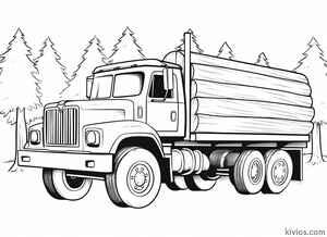 Log Truck Coloring Page #438531111