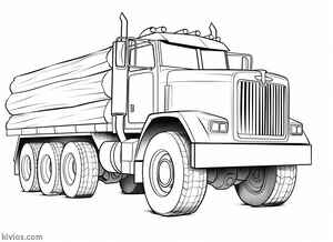 Log Truck Coloring Page #970012929