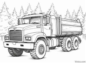 Log Truck Coloring Page #985931214