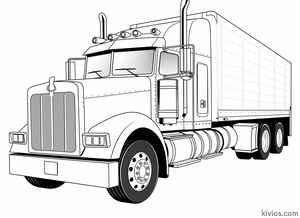 Mack Truck Coloring Page #261089172
