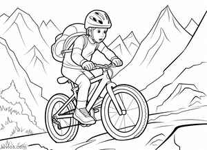 Mountain Bike Coloring Page #1151222998