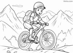 Mountain Bike Coloring Page #118608023