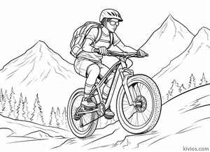 Mountain Bike Coloring Page #1191826438