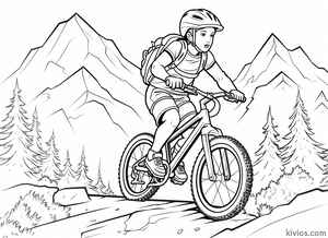 Mountain Bike Coloring Page #1273526820