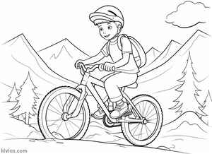 Mountain Bike Coloring Page #130262513