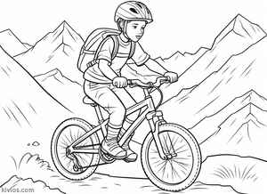 Mountain Bike Coloring Page #203169302