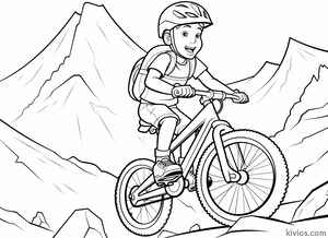 Mountain Bike Coloring Page #2190929433