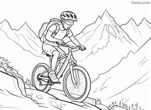 Mountain Bike Coloring Page #2975010565