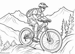 Mountain Bike Coloring Page #40819107