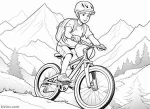 Mountain Bike Coloring Page #43879530
